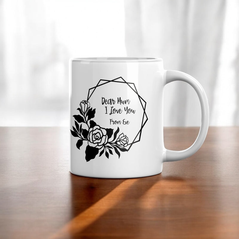 Dear Mum Hex Rose Mug