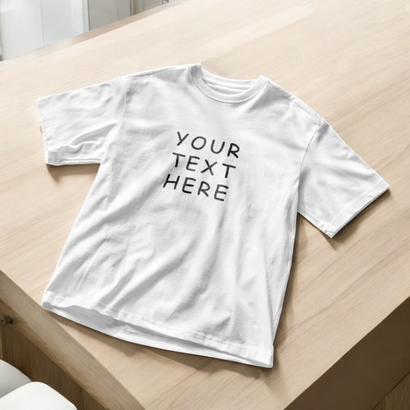 Personalised Text White T-Shirt